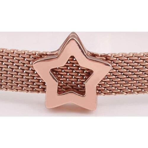 Authentic S925 Silver Rose Reflexions Star Clip Charms fit Lady Bracelet Bangle For Women DIY Jewelry Making