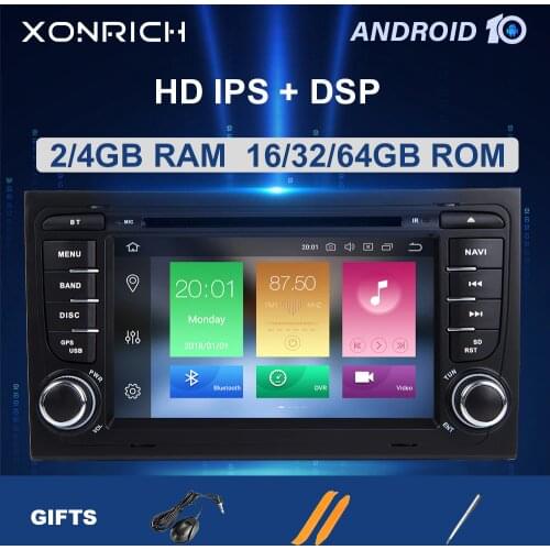 7"IPS DSP 2 din Android 10 GPS AutoRadio Multimedia For Audi A4 B8 B6 B7 S4 B7 B6 RS4 B7 SEAT Exeo Navigation dvd player 4G 64G