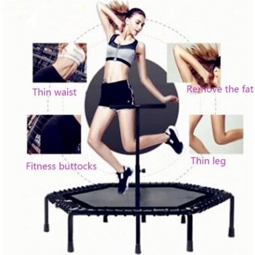 Trampoline adult gym commercial hexagonal elastic rope mute with arm trampoline fitness equipment