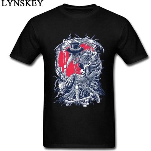 Black Skull Tshirt 2018 Skeleton Skull T Shirts For Boys Mens Autumn Skull Shirts Cool Fashion Brand Tops/Tees Pure Cotton