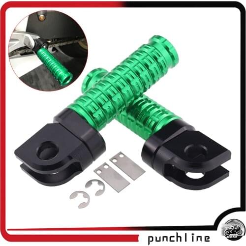 For KAWASAKI NINJA 1000 NINJA 650 NINJA 650R NINJA 400 NINJA 400R NINJA 300 NINJA 250R 125 Rotating Front Footpegs Foot Pegs