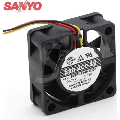 For Sanyo 109P0424H7D01 4015 4cm 40mm DC 24V 0.08A radiator equipment cooling axial fans