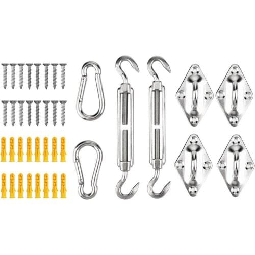 40 PCS Shade Sail Fixing Fittings Stainless Steel Awning Fixing Accessories Four Corners Sun Sail Sunshade Accessories