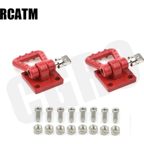 Metal Trailer Hook Buckle Decoration For 1/10 RC Crawler Car TRX4 G500 TRX6 G63 D90 Axial Scx10 Wraith CC01 Tamiya VS4 Jimny