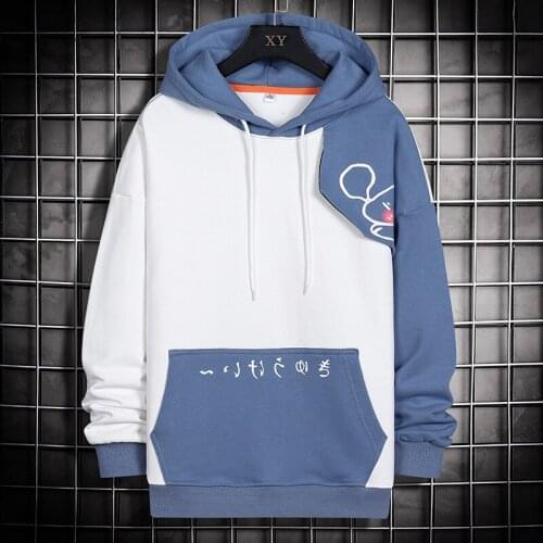 Japanese Printing Mens Hoodies Oversized Harajuku Hoody 2021 Spring Autumn Hooded Sweatshirt Men Cute Hoodie Hip Hop Streetwear