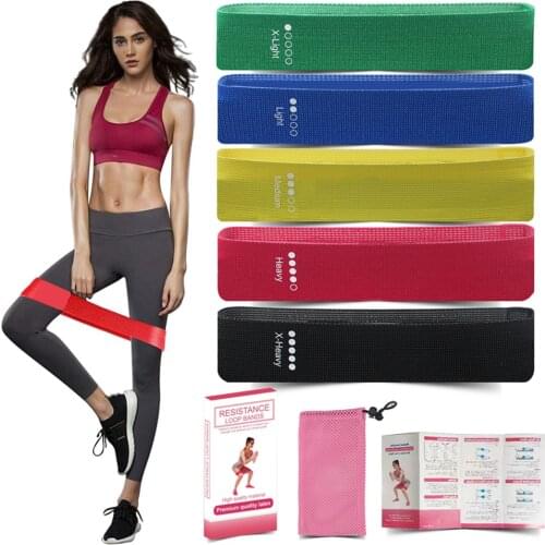 Resistance Exercise Fabric Bands Set Non-Slip Booty Workout Fitness Training Bands Legs Butt Gym Equipment for Home Bodybuilding