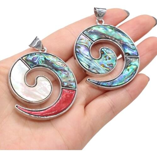 Natural Abalone Shell Pendant Mix-Color Mother of Pearl Exquisite charms For jewelry making DIY Necklace accessories