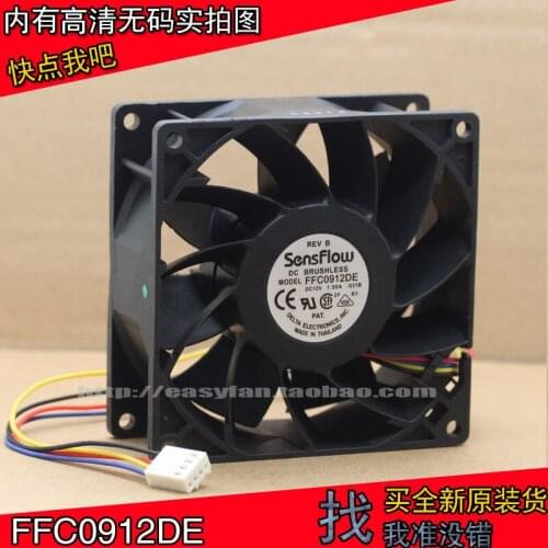 NEW DELTA FFC0912DE 9238 12V 9CM high air volume double ball bearing 4lines support PWM cooling fan