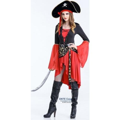 Pirates of the Caribbean Cosplay Costumes Killer Fancy Dress Uniform Clothes for Halloween Party