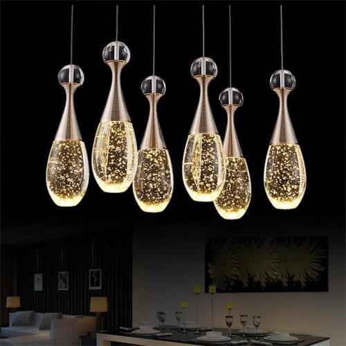 Led crystal pendant lamp restaurant light personality bar perfume pendant lights corridor aisle lamp Water-drop Light LB32715