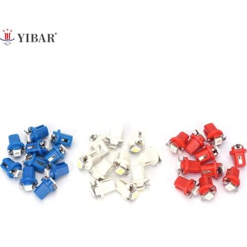 10Pcs Led T5 B8.5D Lampen Auto Gauge Speedo Dash Bulb Dashboard Instrument Licht Wedge Interieur Lamp