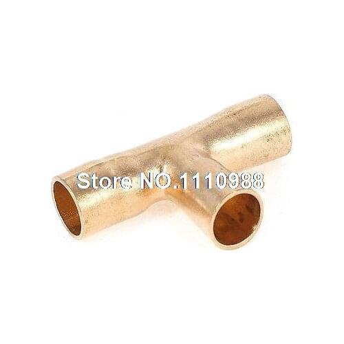 T Shaped 3 Ports 1/4" Female to Female Brass Equal Joint Pipe Fitting Connector