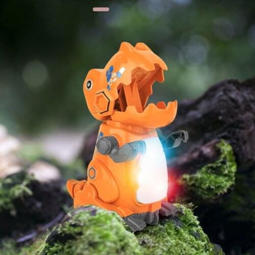 T5EC Press Mechanical Dinosaurs Press Slide Music Light High Quality Speakers Crash Resistant Soft Baby Chlidren Toy Set