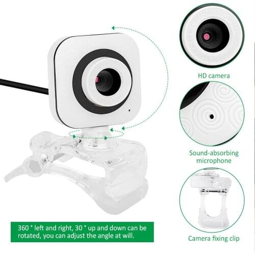 USB 2.0 Webcam Camera Full HD 480P Webcams With Microphone Desktop Computer Web Cameras For Home Live Broadcast Netmeeting