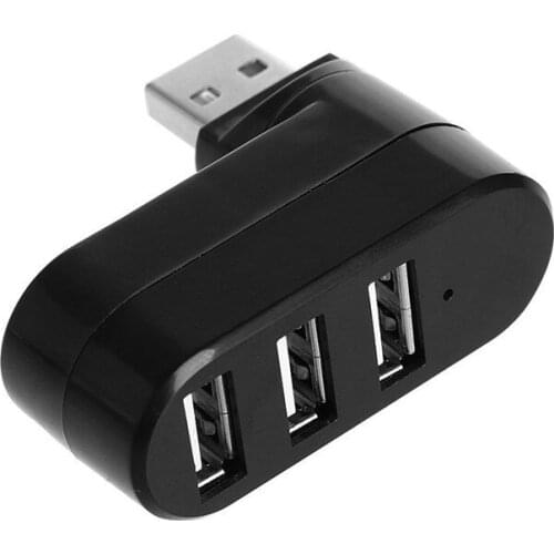 Rotating USB2.0 HUB Splitter 3-port Usb Hub Rotating Splitter 3 Usb 2.0 Hub Extension Compatible with USB1.1