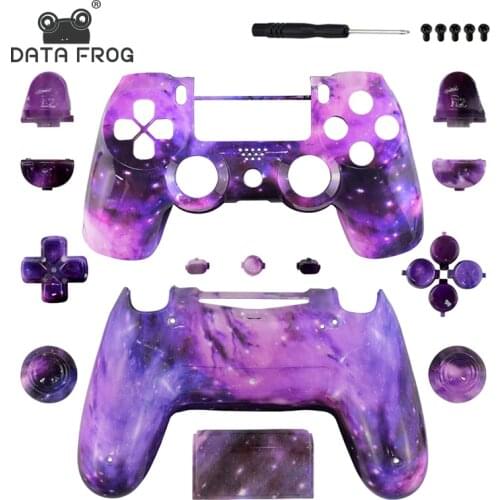 Data Frog Replacement shell and buttons mod kit For jds 040 PS4 Slim DualShock 4 PlayStation 4 Pro Controller Housing Cover Case
