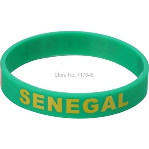 100pcs Senegal wristband silicone bracelets free shipping by epacket A