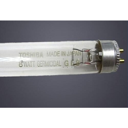 2pcs,TOSHIBA GL8 germicidal 8W UV-C lamp tube,GL8-F UVC 8WATT UV linear bulb