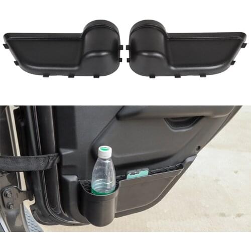 2x Car Interior Accessories Rear Side Door Storage Box Tray for 2018 2019 2020 Jeep Wrangler JLU Sport Rubicon Gladiator JT