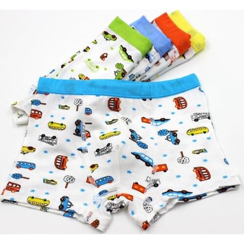 Boys Car Underwear Baby Cartoon Style Casual Panties Kids Children Birthday Underwear 5pieces