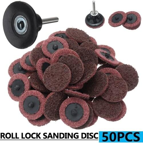 2" Medium Disc Abrasive Wheel Paint Rust Remover Clean Grinding Wheels Angle Grinder Sanding Discs with Disc Holder
