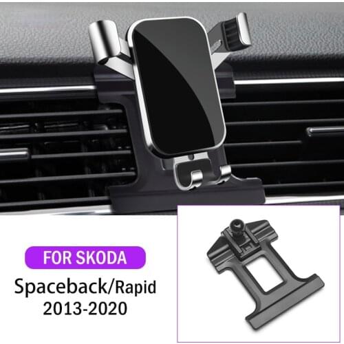 Car Mobile Phone Holder For Skoda Rapid Spaceback 2013 2014 2015 2016 2017 2018 2019 2020 Mounts GPS Stand Navigation Bracket