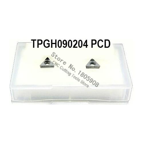 Free shipping 2PCS TPGH090204 PCD Diamond inserts ,Carbide Milling Inserts,CNC Insert, CNC Lathe Tool For STGCR / STFCR / STWCR