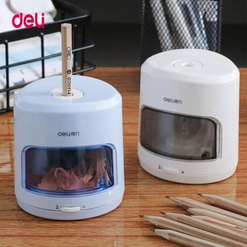 Deli Electric Pencil Sharpener Auto mechanical sharpener Office Stationery School Pencil Sharpener Art student sketch sharpener