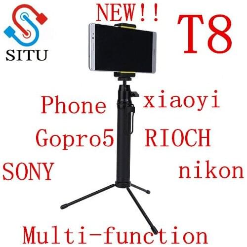 SITU brand Multi-function Telescopic Bluetooth Remote Phone Camera Selfie Stick Monopod with Adapter for Gopro Tripod Mount