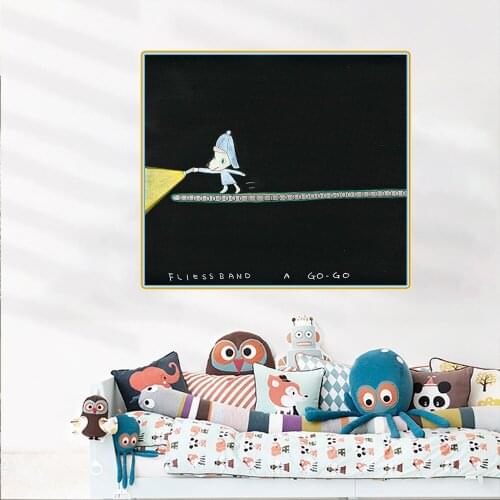 Holover Yoshitomo Nara"Untitled"Canvas Oil Painting Japanese Manga Unframed Cartoon Modern Wall Art Home Decoration Aesthetic