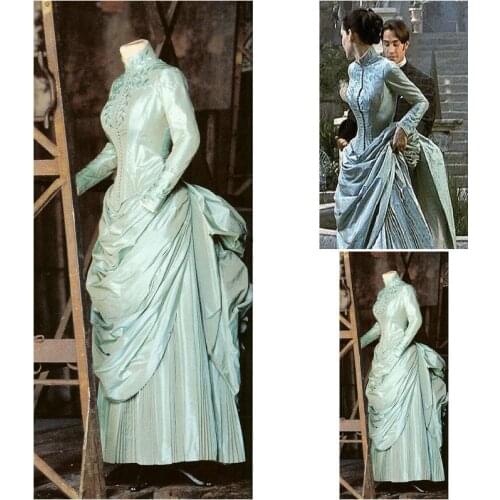 HIstory!Customer-made Vintage Costumes Victorian Dresses Cosplay 1860s Scarlett Civil War dress Halloween dresses US4-36 C-844