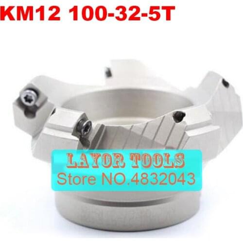 KM12 100-32-5T/KM12 100-32-6T 45 Degree Shoulder Face Mill Head CNC Milling Cutter,milling cutter tools,carbide Insert SEHT1204