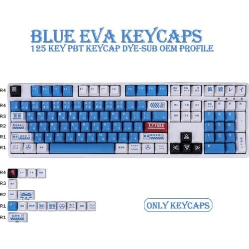 PBT Keycap 125 Key DYE-SUB OEM Profile Personalized Keycaps For Mechanical Keyboard Filco 87 104