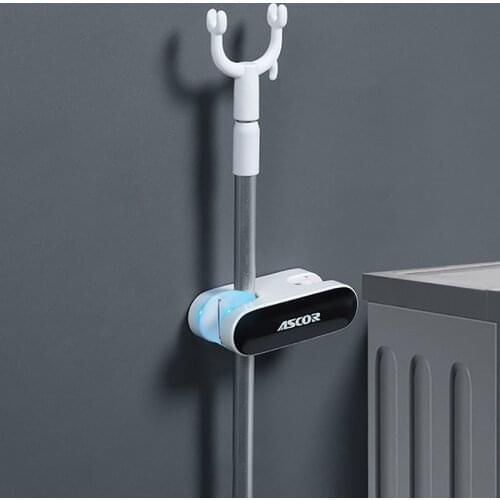 GURET Multifunction Mop Storage Shelf Wall-mounted Mop Storage Tools Household Broom Hanger For Kitchen Bathroom Accessories Set