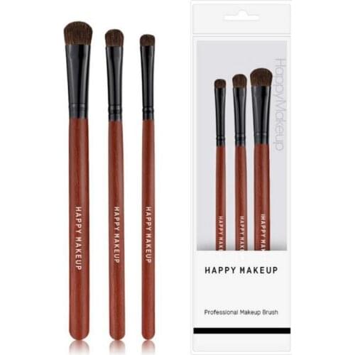 3pcs/lot Horse Hair Makeup Brushes Set Eye Shadow Blending Eyelash Eyebrow Brushes Concealer Lipstick Brush Cosmetic Brush Tools