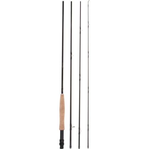 Medium-Fast Action Fly Rod 4-Piece 9ft with Hard Chromed Guides AA Cork Grip Fishing Rods