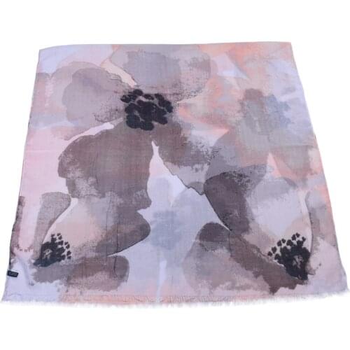 2018 Newest Ombre Flower Print Fringe Scarf Shawl Cotton Voile Floral Scarves Muslim Wrap Hijab Muffler 10pcs/LOT