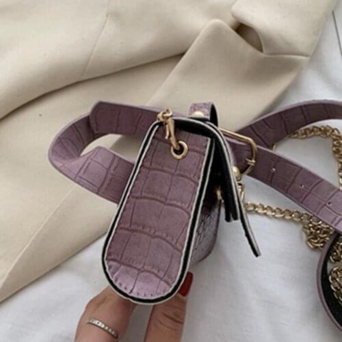 2020 New Fashion Waist Bag Female Foreign Style Alligator Belt Bag Mini Chain Decorative Belt Bag Crossbite Bag Shoulder Bags