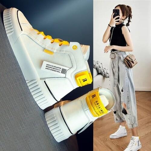 2021 fashion new womens board shoes trend shoes spring and autumn hundred board shoes spring and autumn casual womens high