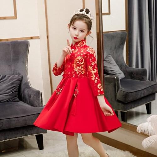 Autumn And Winter Girls' Hanfu Chinese Style Ancient Dress New Years Dress Birthday Party Evening Clothing Performance Costume