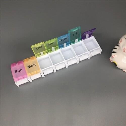 7 Days Weekly Portable Pills Box Tablet Holder Storage Case Medicine Drug Container Mini 7 Cells Pill Box Tablet Storage Box
