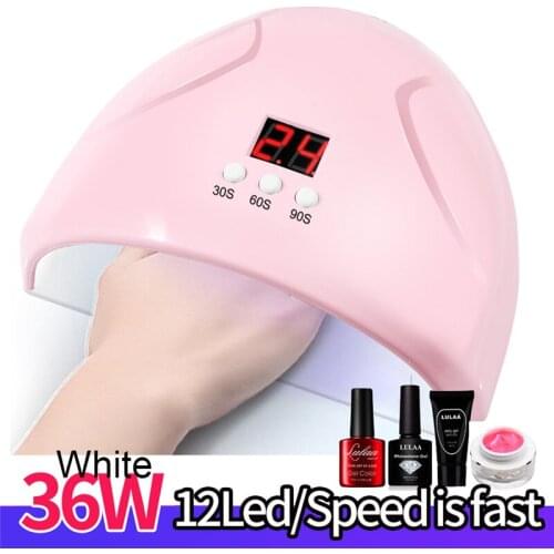36W Pro UV Lamp LED Nail Lamp High Power For Nails All Gel Polish Nail Dryer Auto Sensor Sun Led Light Nail Art Manicure Tools