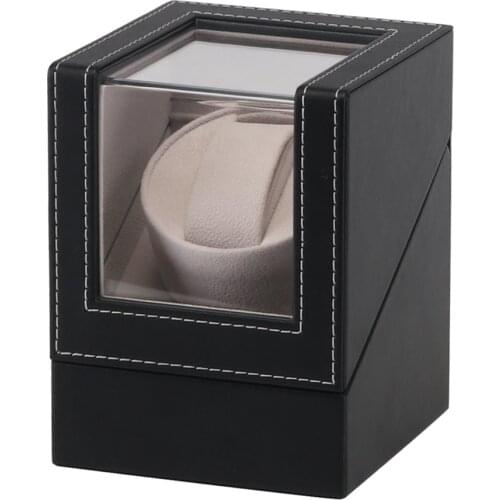 Transparent Cover Display Box Automatic Mechanical Watch Winder Luxury Holder Case PU Leather Organizer Motor Shaker Collection