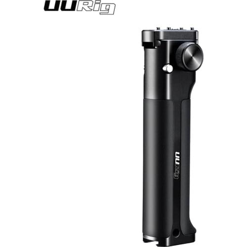 UURig Gimbal Stabilizer Handle Hand Grip Extension Rod Holder with Cold Shoe Mount 1/4 Inch Screw Holes for Zhiyun Weebill-S