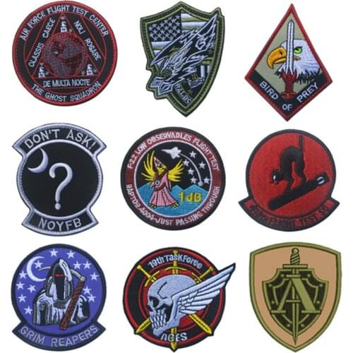 Special Force Black Flight Cats Tactical Military Army Embroidered Patch Applique Hook Loop Emblem DIY Patches for Clothing