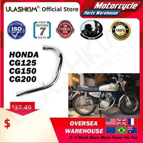 Motorcycle Exhaust Full System Muffler Contact Pipe Slip-On For Honda CG125 CG150 CG200 CG 125 150 200