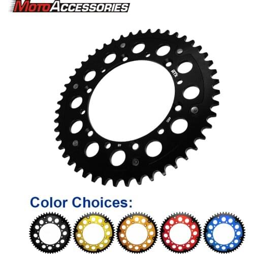 For Kawasaki KX/KDX Suzuki RM-Z250 04-06 48T 49T 50T MTX Aluminium Alloy Rear Race Chain Sprocket Motorcycle Accessories