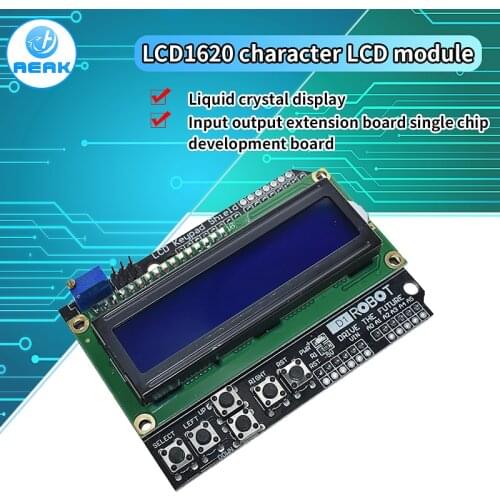 1PCS LCD Keypad Shield LCD1602 LCD 1602 Module Display For ATMEGA328 ATMEGA2560 raspberry pi UNO blue screen