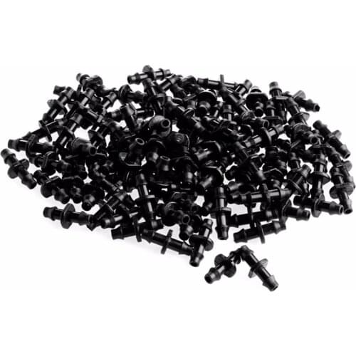 100PC Hot 1/4 "Barbed Connecteur Double Way 4 / 7mm Garden Drip Irrigation Hose
