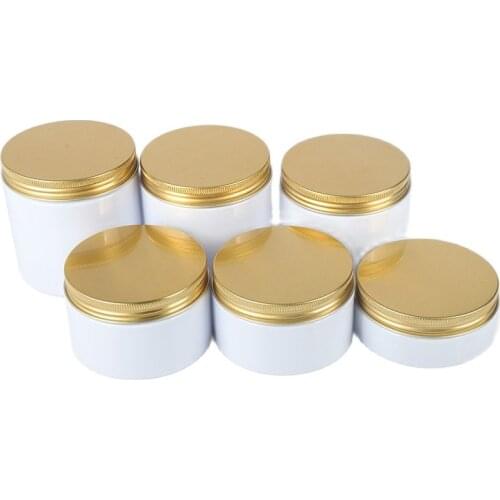 200/300/350/400/500ml Plastic Cream Jar White Cosmetic Container 89mm Mouth Facial Mask Jar Pots Lotion Cream Packing Box 15pcs